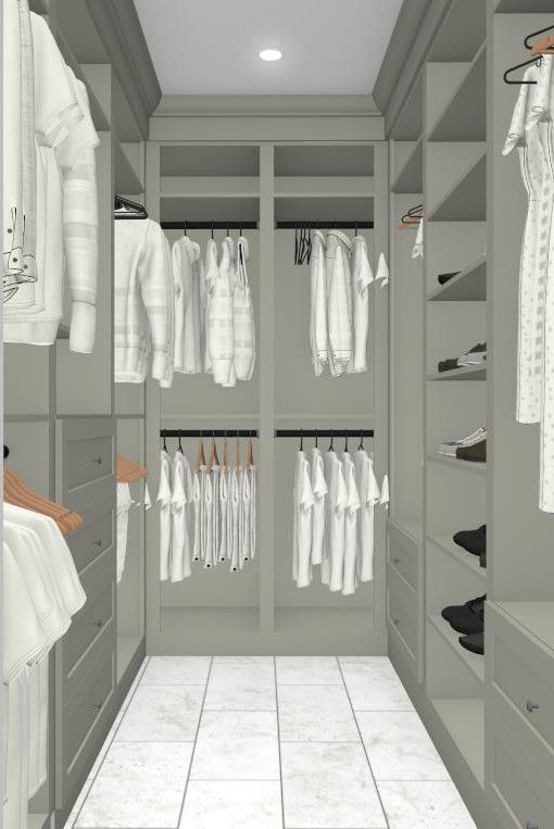 Rendering of the fitted closet