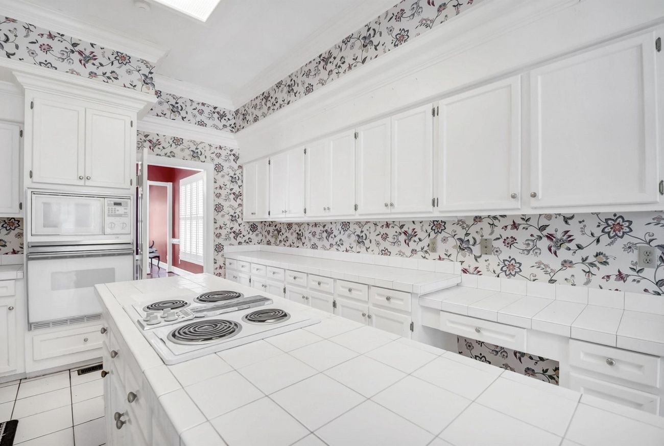 Original kitchen seen from the opposite end