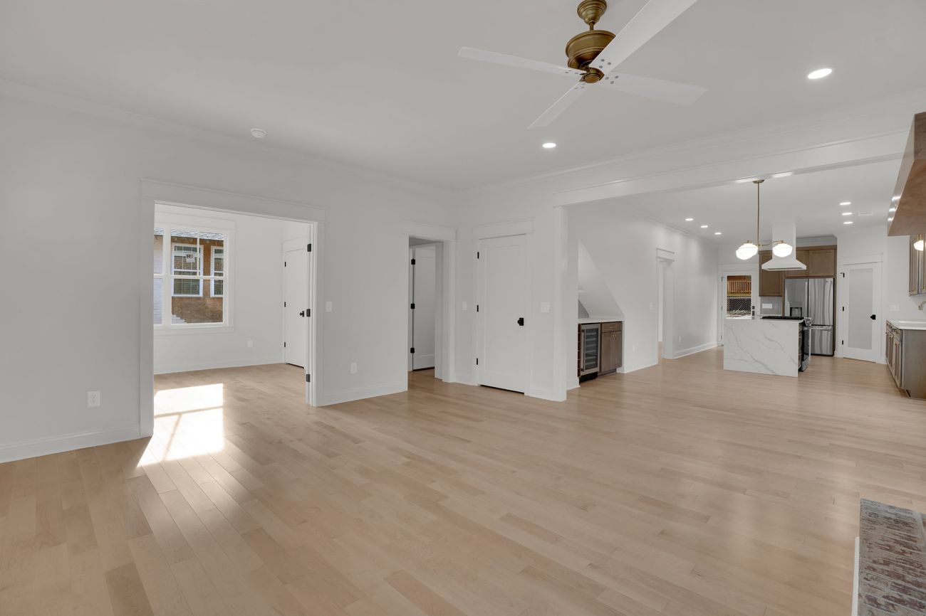 Open living and dining looking toward the kitchen